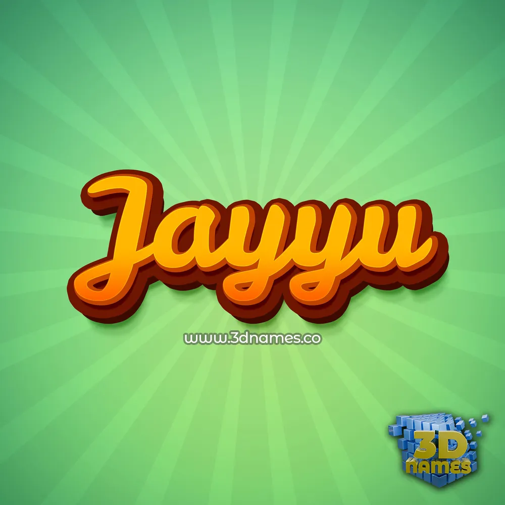 jayyu in Green Rays style - 3D name wallpaper