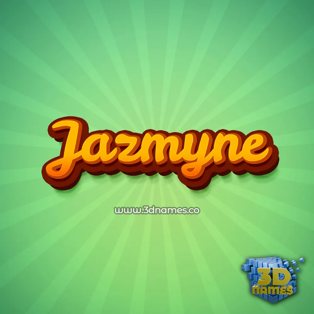 jazmyne in Green Rays style - 3D name wallpaper