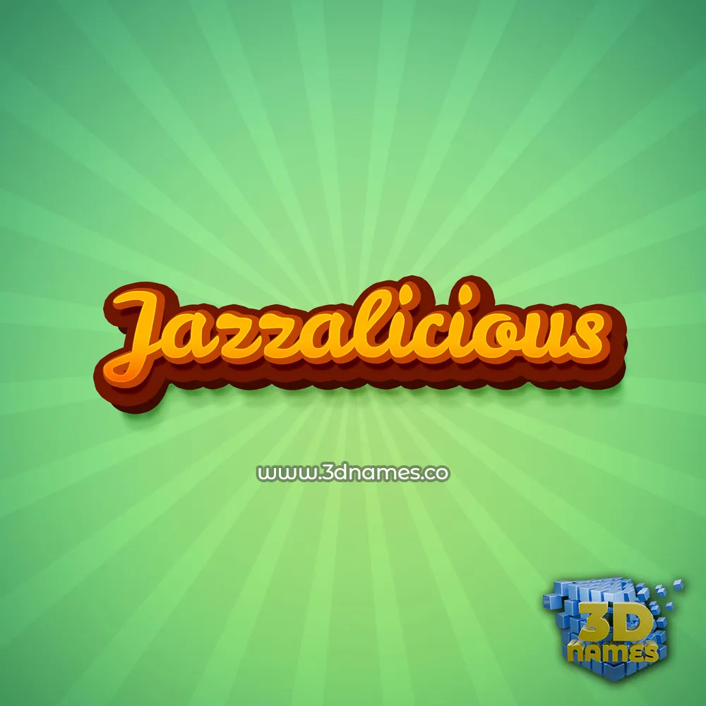 jazzalicious in Green Rays style - 3D name wallpaper