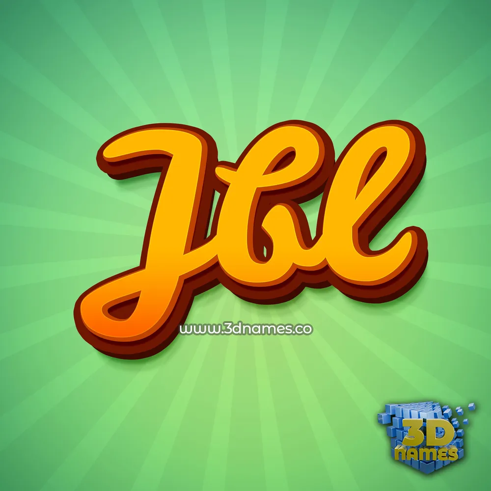 jbl in Green Rays style - 3D name wallpaper