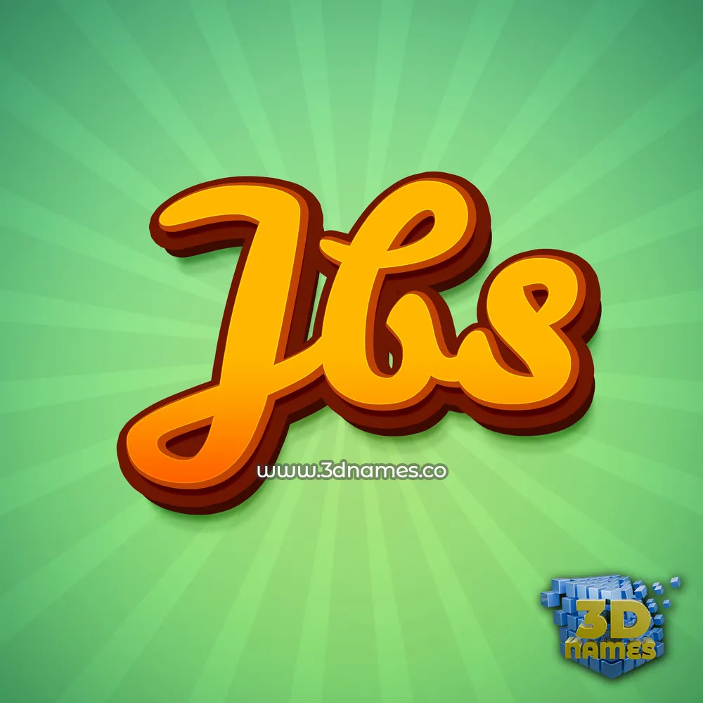 jbs in Green Rays style - 3D name wallpaper