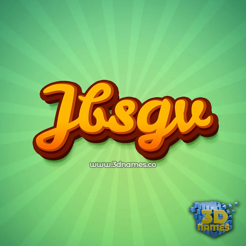 jbsgv in Green Rays style - 3D name wallpaper