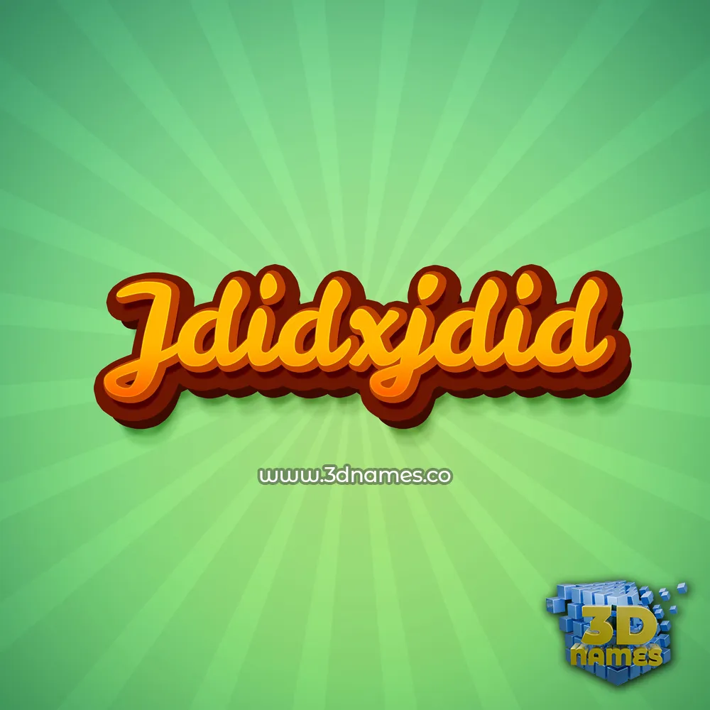 jdidxjdid in Green Rays style - 3D name wallpaper