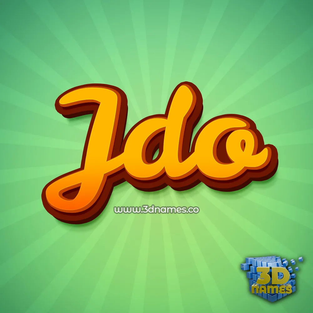 jdo in Green Rays style - 3D name wallpaper