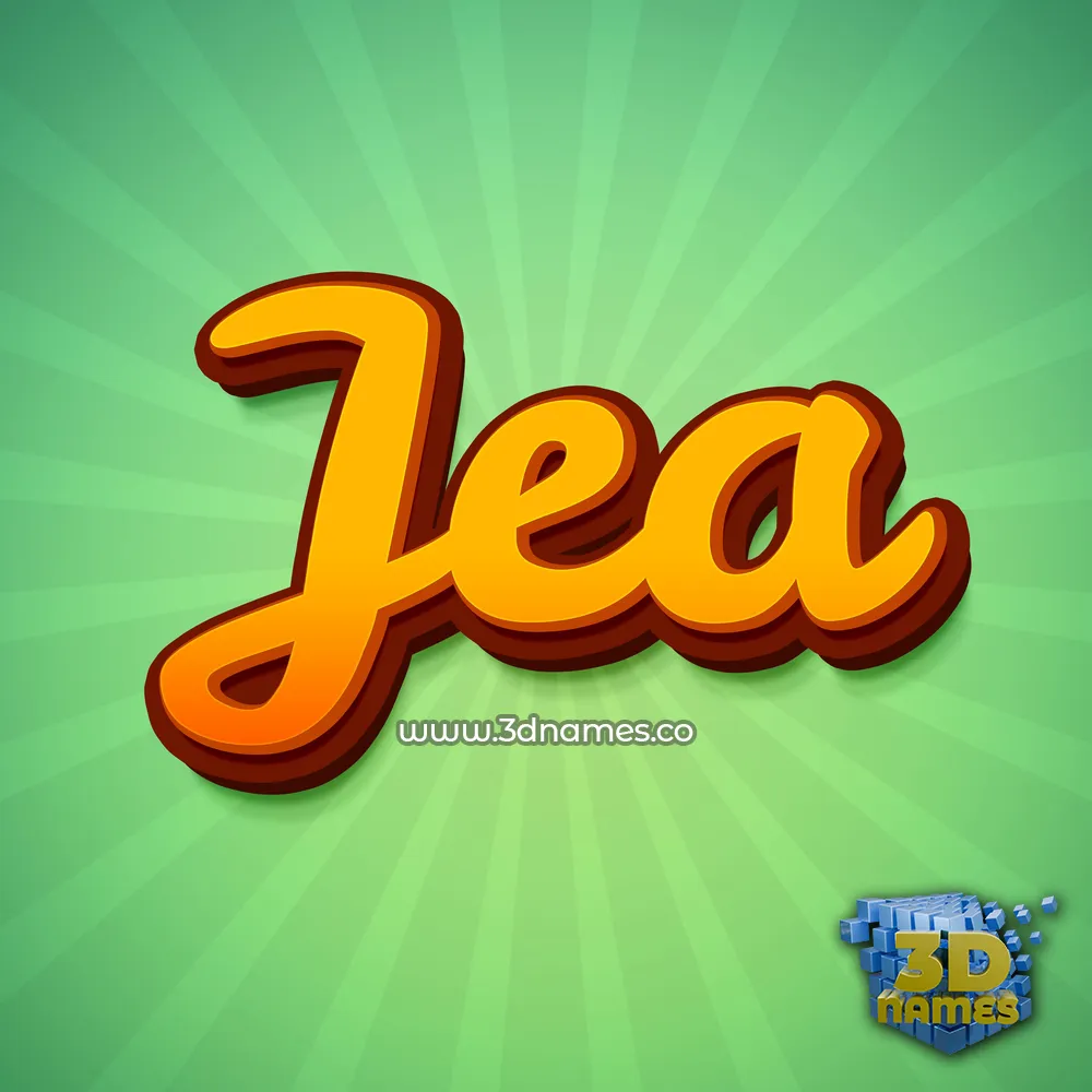jea in Green Rays style - 3D name wallpaper
