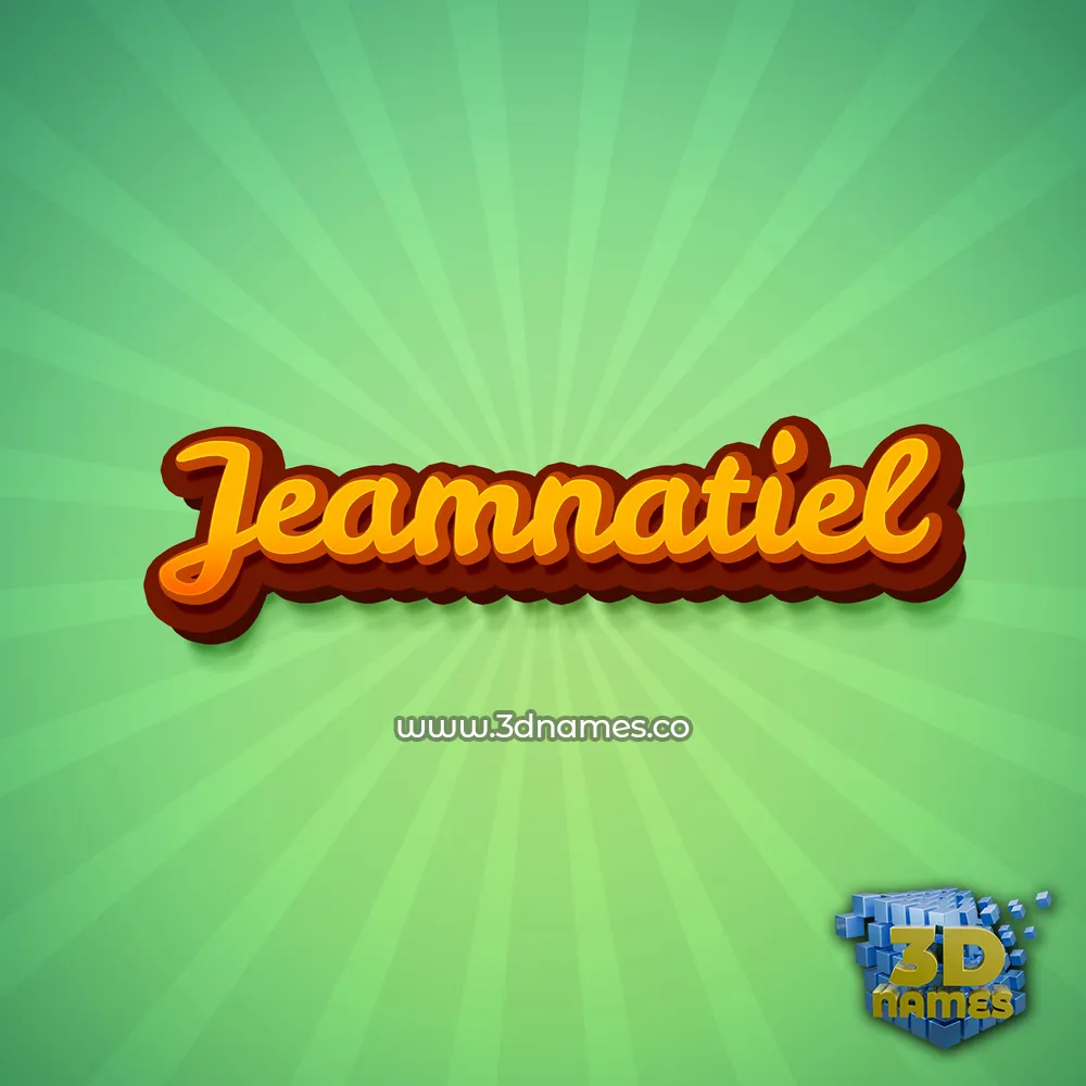 jeamnatiel in Green Rays style - 3D name wallpaper