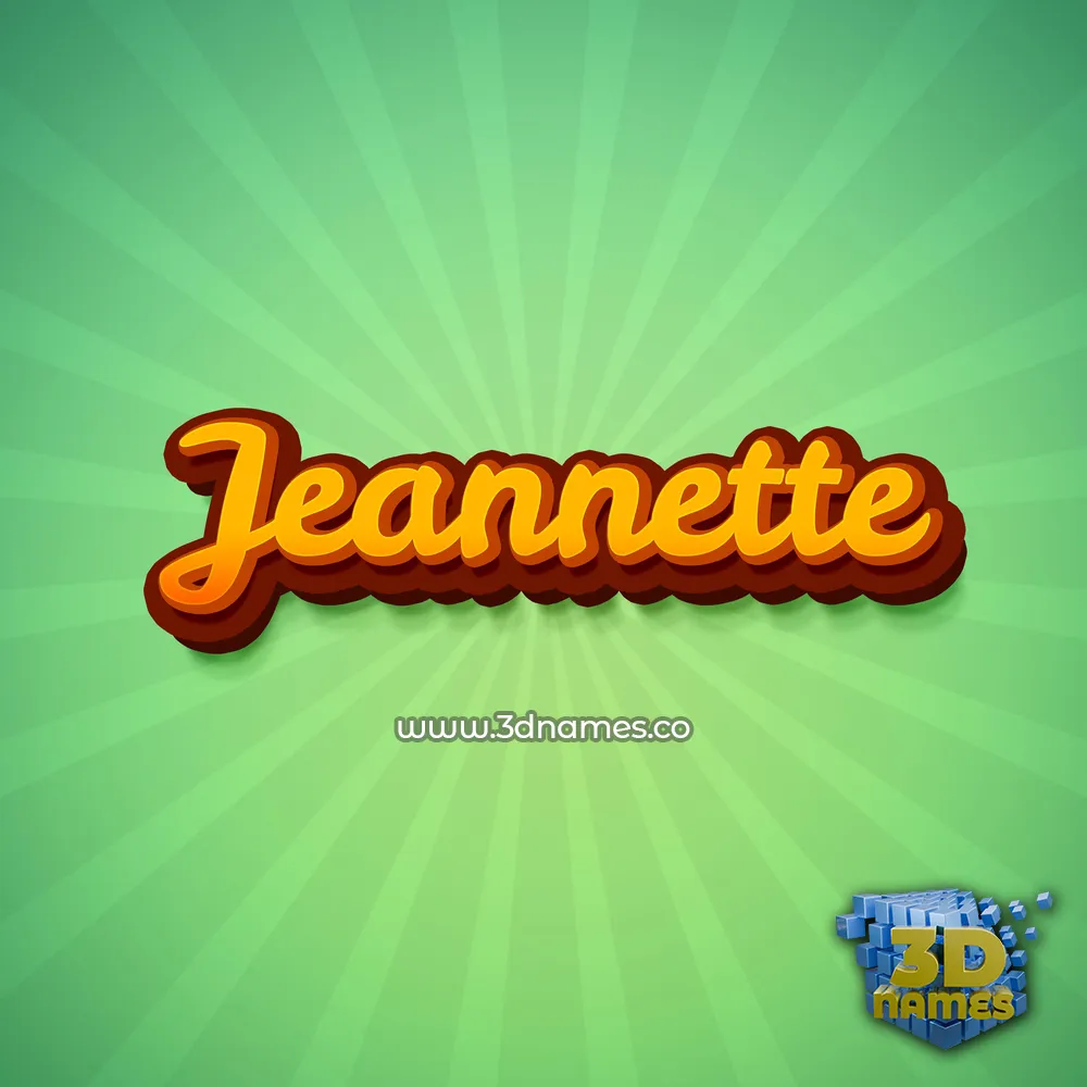 jeannette in Green Rays style - 3D name wallpaper