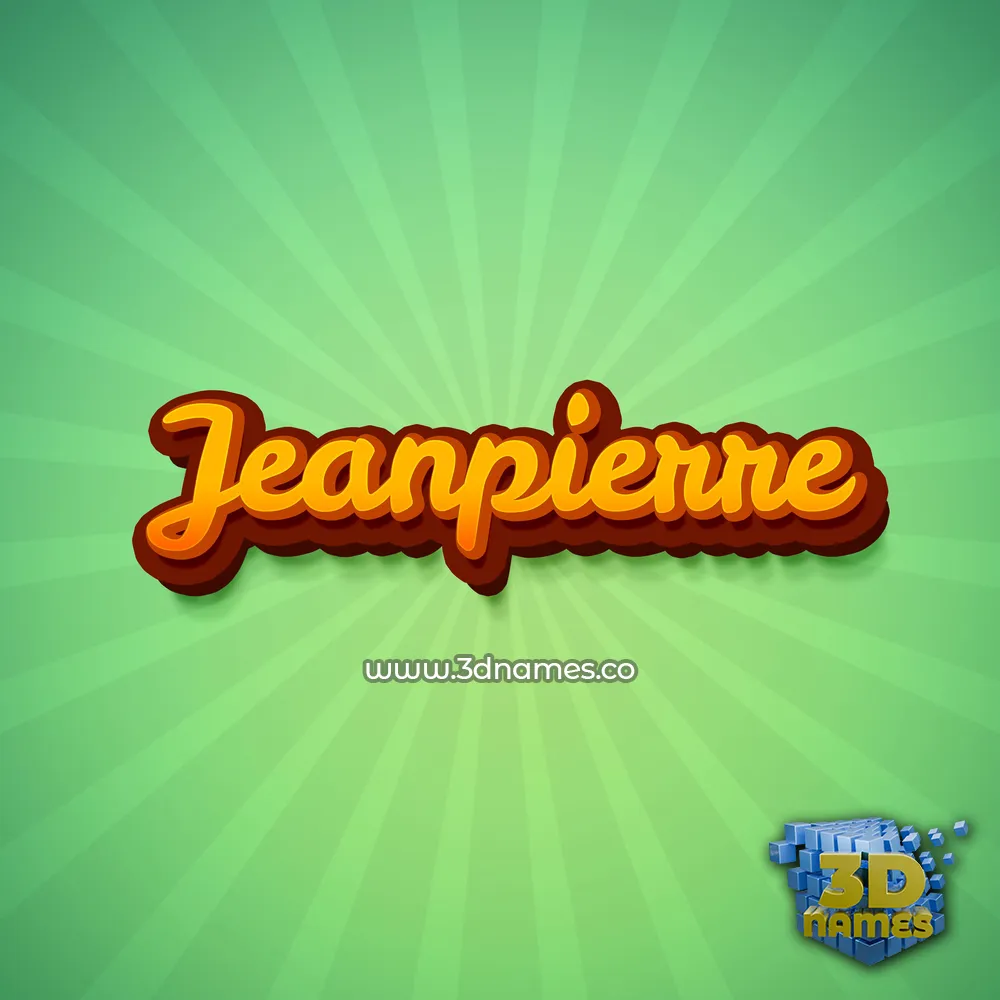 jeanpierre in Green Rays style - 3D name wallpaper
