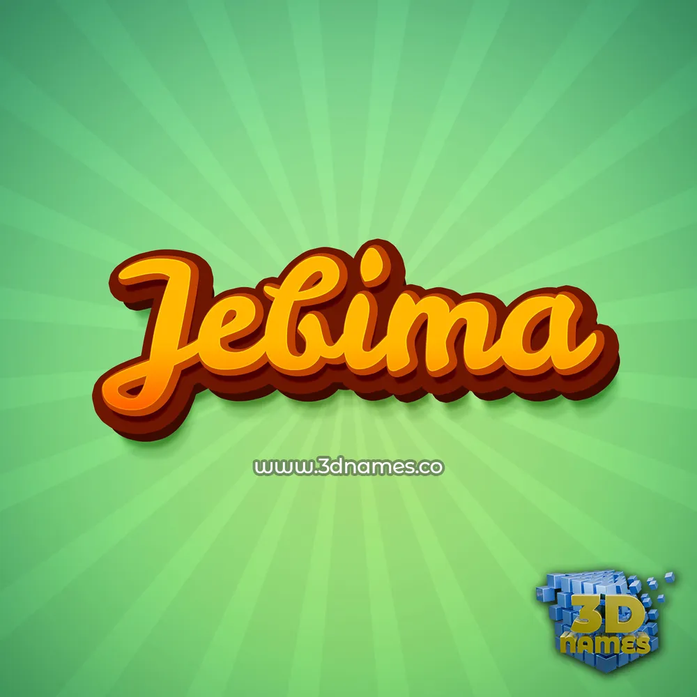 jebima in Green Rays style - 3D name wallpaper