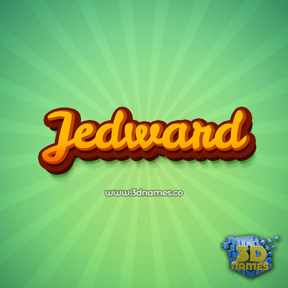 jedward in Green Rays style - 3D name wallpaper