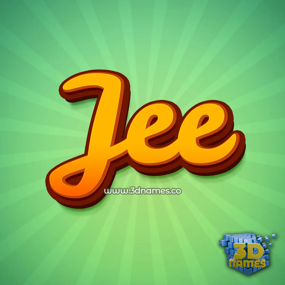 jee in Green Rays style - 3D name wallpaper