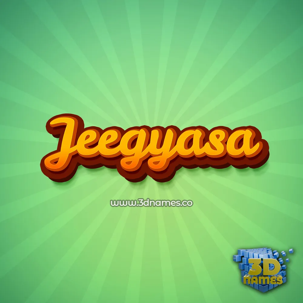 jeegyasa in Green Rays style - 3D name wallpaper