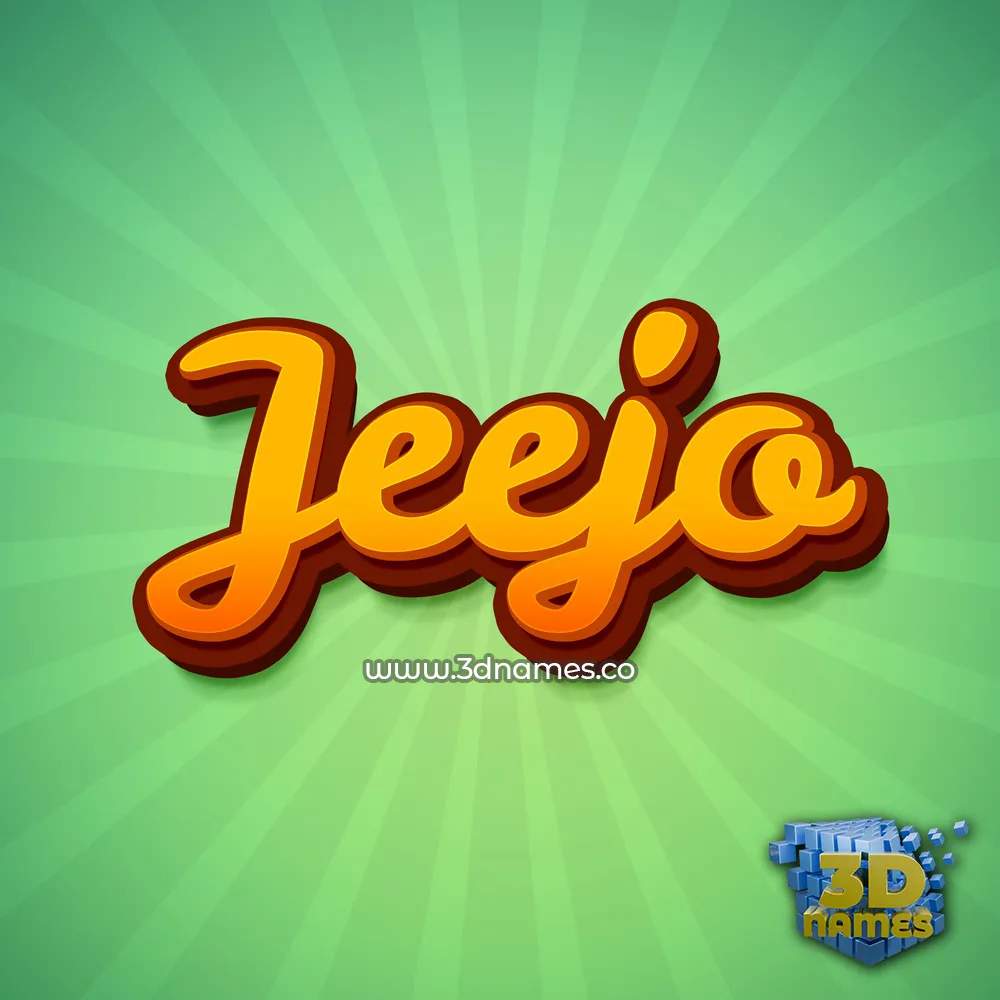 jeejo in Green Rays style - 3D name wallpaper