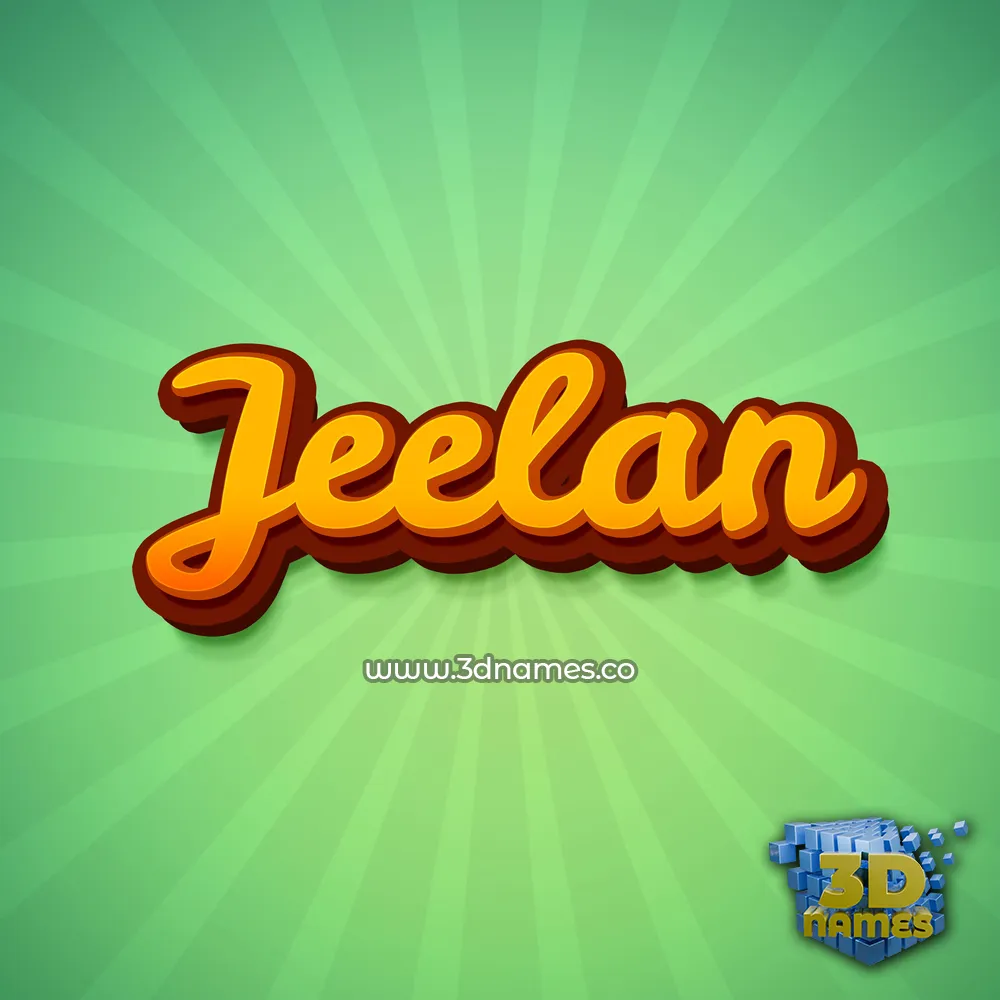 jeelan in Green Rays style - 3D name wallpaper