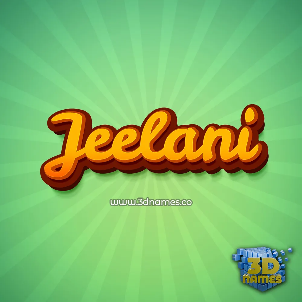 jeelani in Green Rays style - 3D name wallpaper
