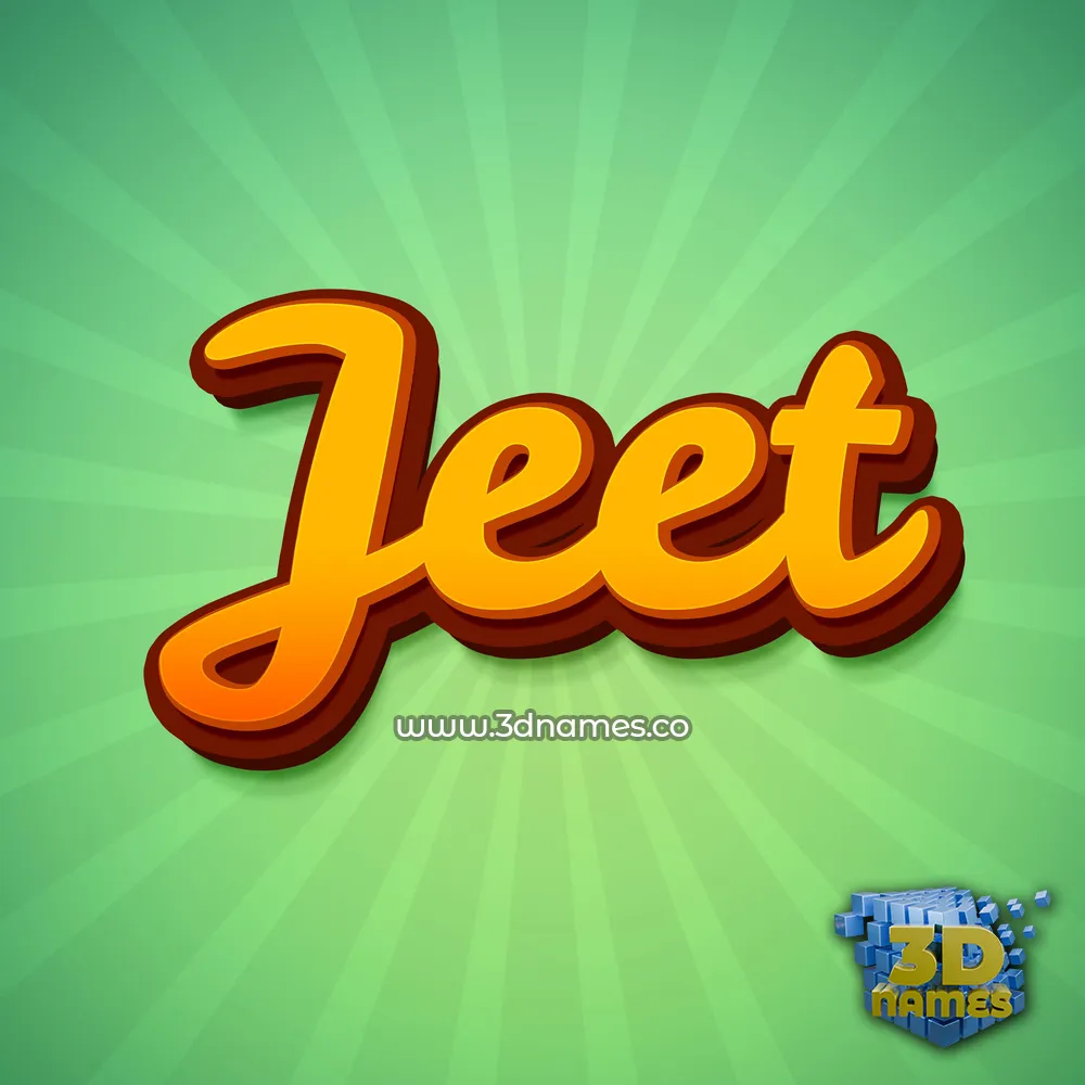 jeet in Green Rays style - 3D name wallpaper