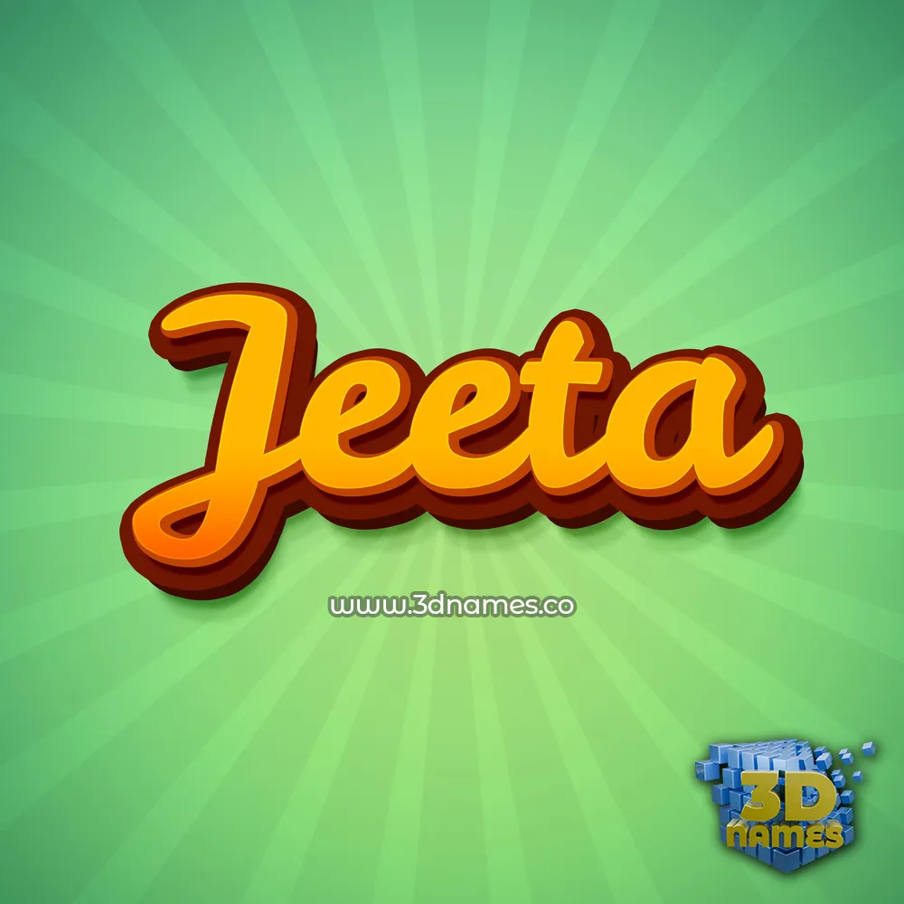 jeeta in Green Rays style - 3D name wallpaper