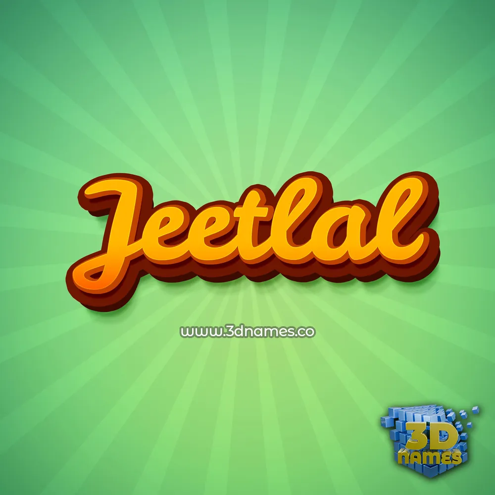 jeetlal in Green Rays style - 3D name wallpaper