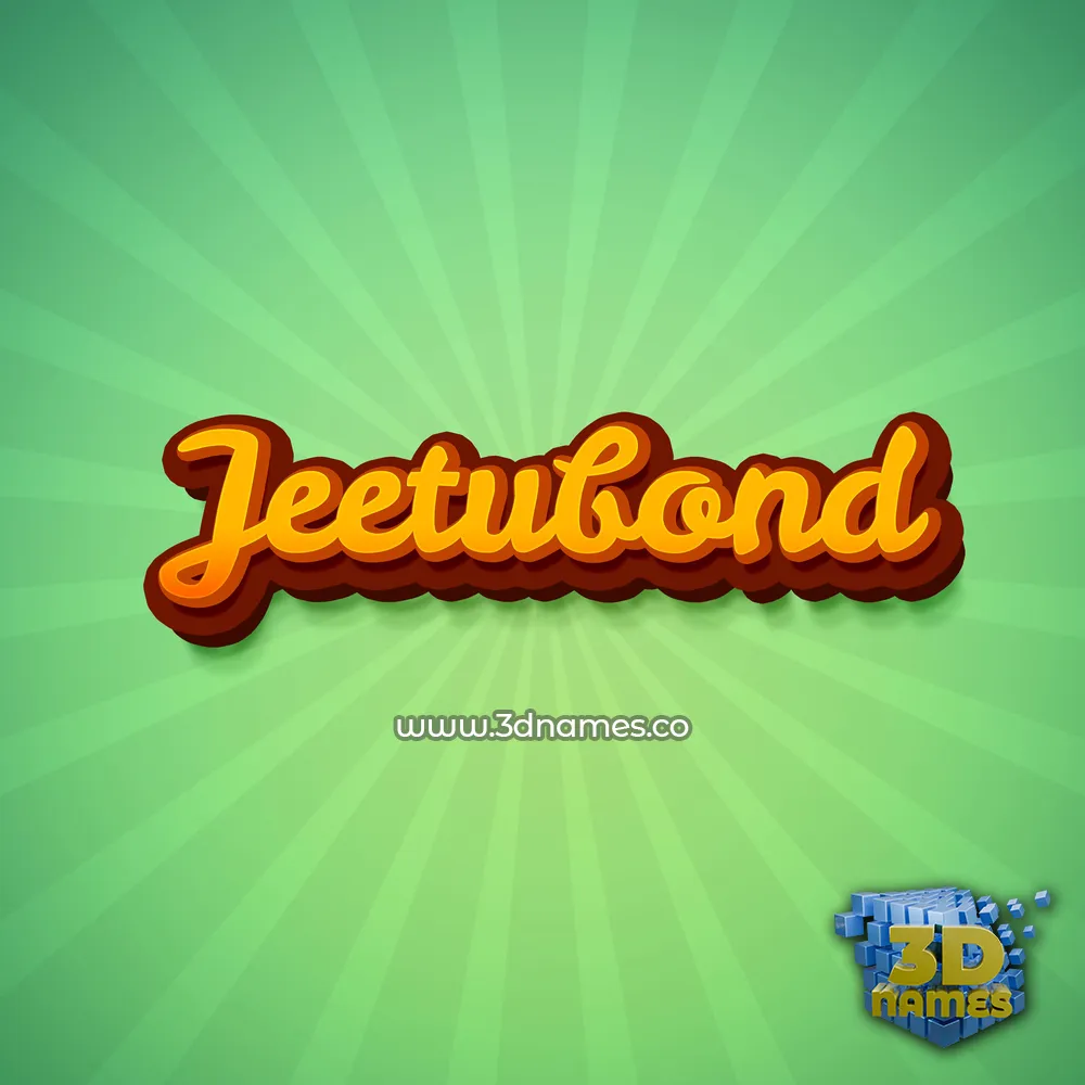 jeetubond in Green Rays style - 3D name wallpaper