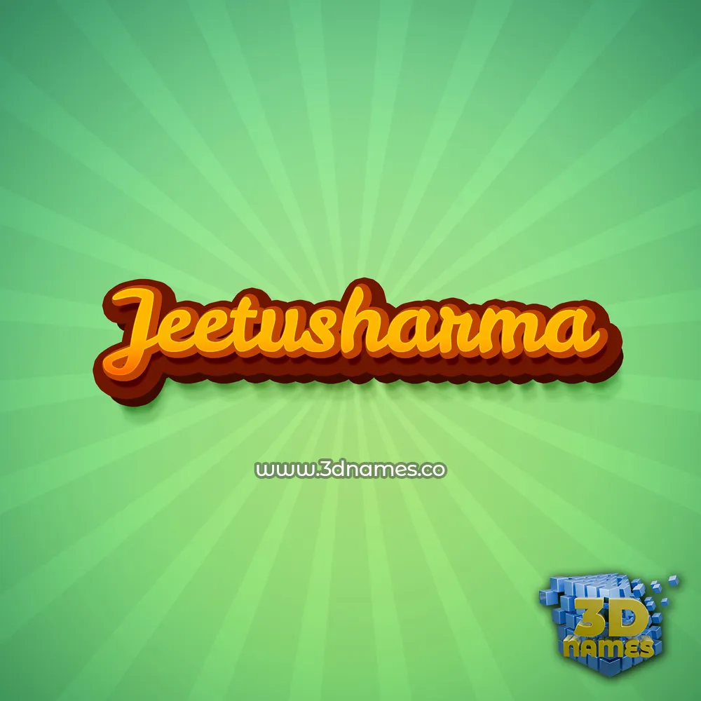 jeetusharma in Green Rays style - 3D name wallpaper