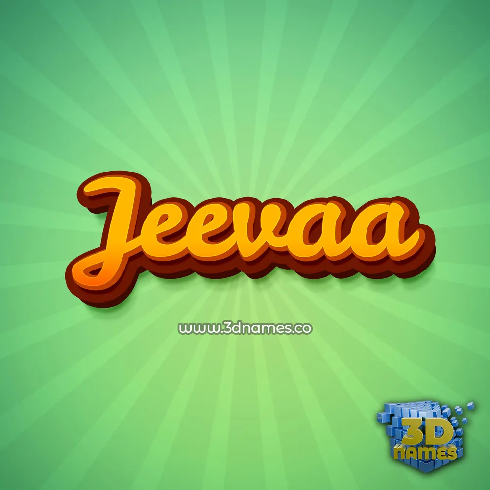 jeevaa in Green Rays style - 3D name wallpaper