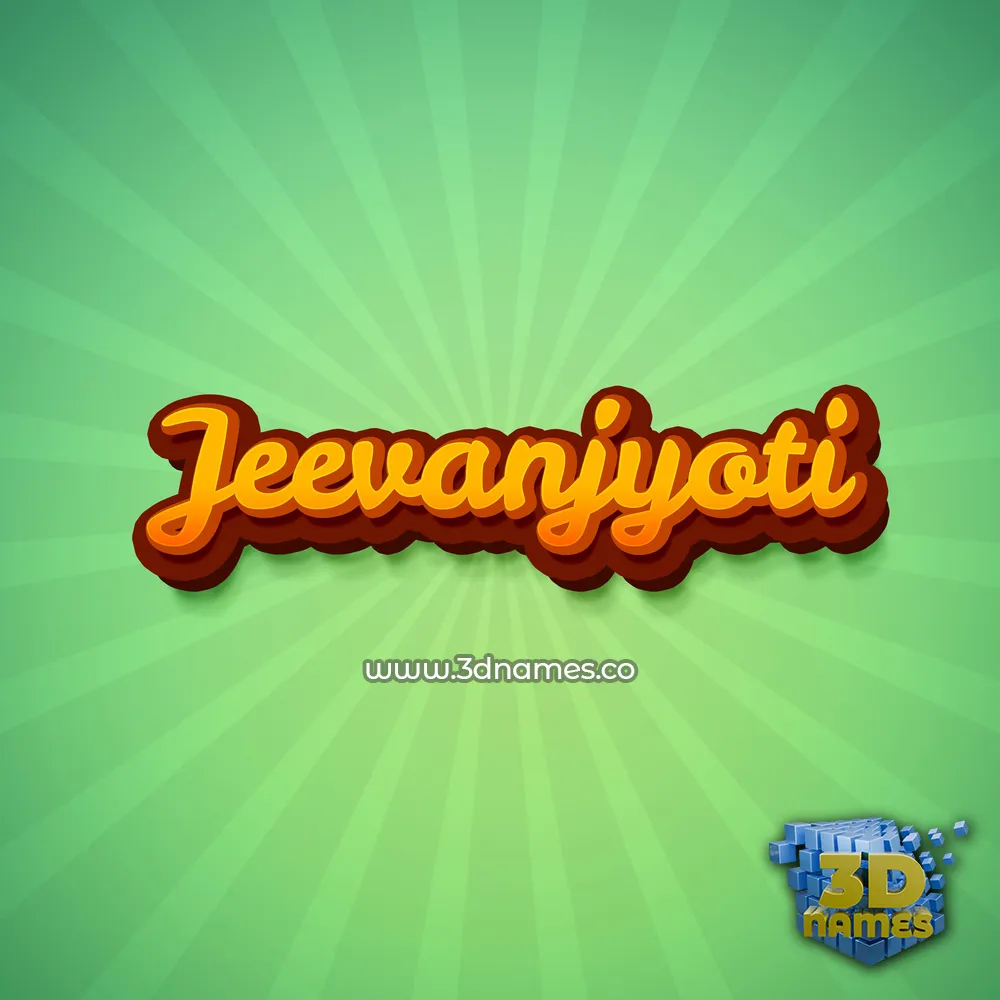 jeevanjyoti in Green Rays style - 3D name wallpaper