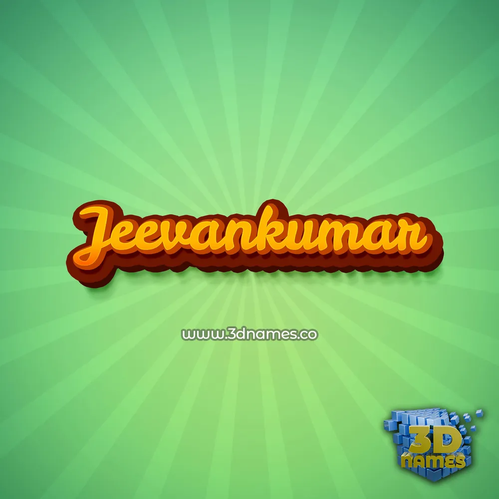 jeevankumar in Green Rays style - 3D name wallpaper