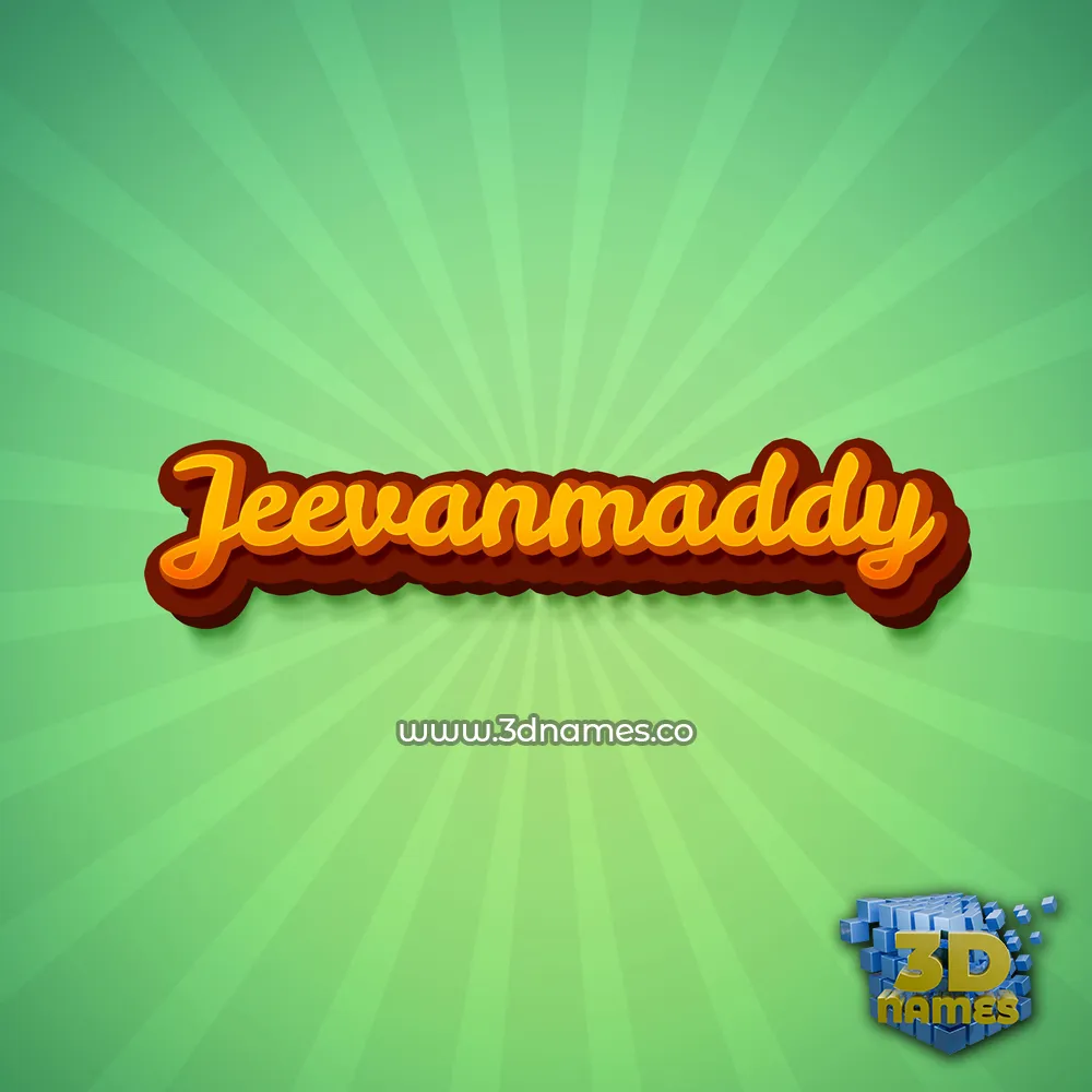 jeevanmaddy in Green Rays style - 3D name wallpaper