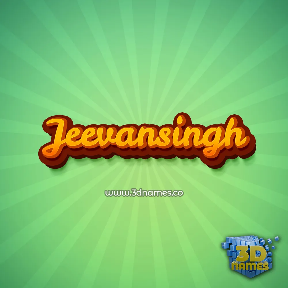 jeevansingh in Green Rays style - 3D name wallpaper