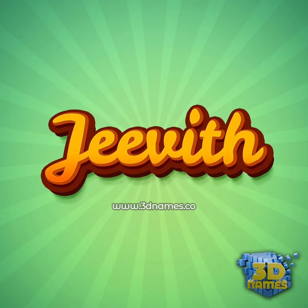jeevith in Green Rays style - 3D name wallpaper