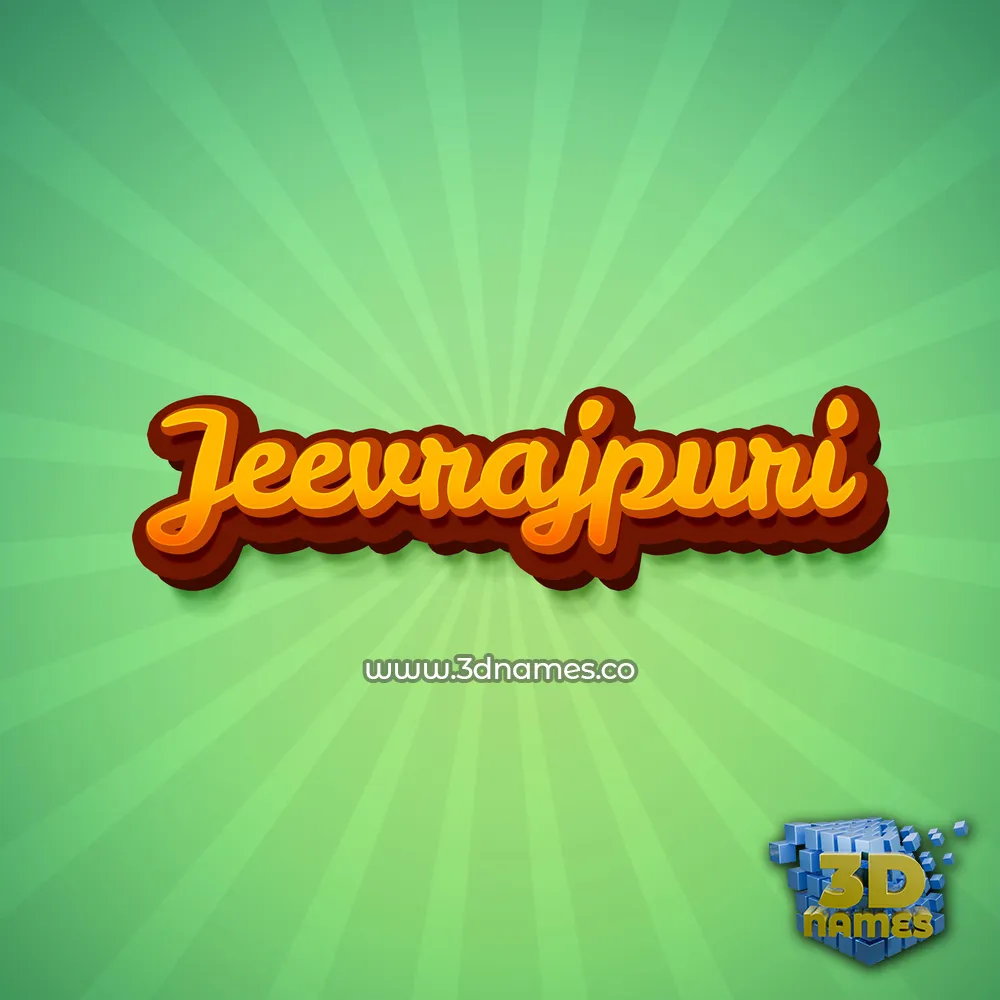 jeevrajpuri in Green Rays style - 3D name wallpaper