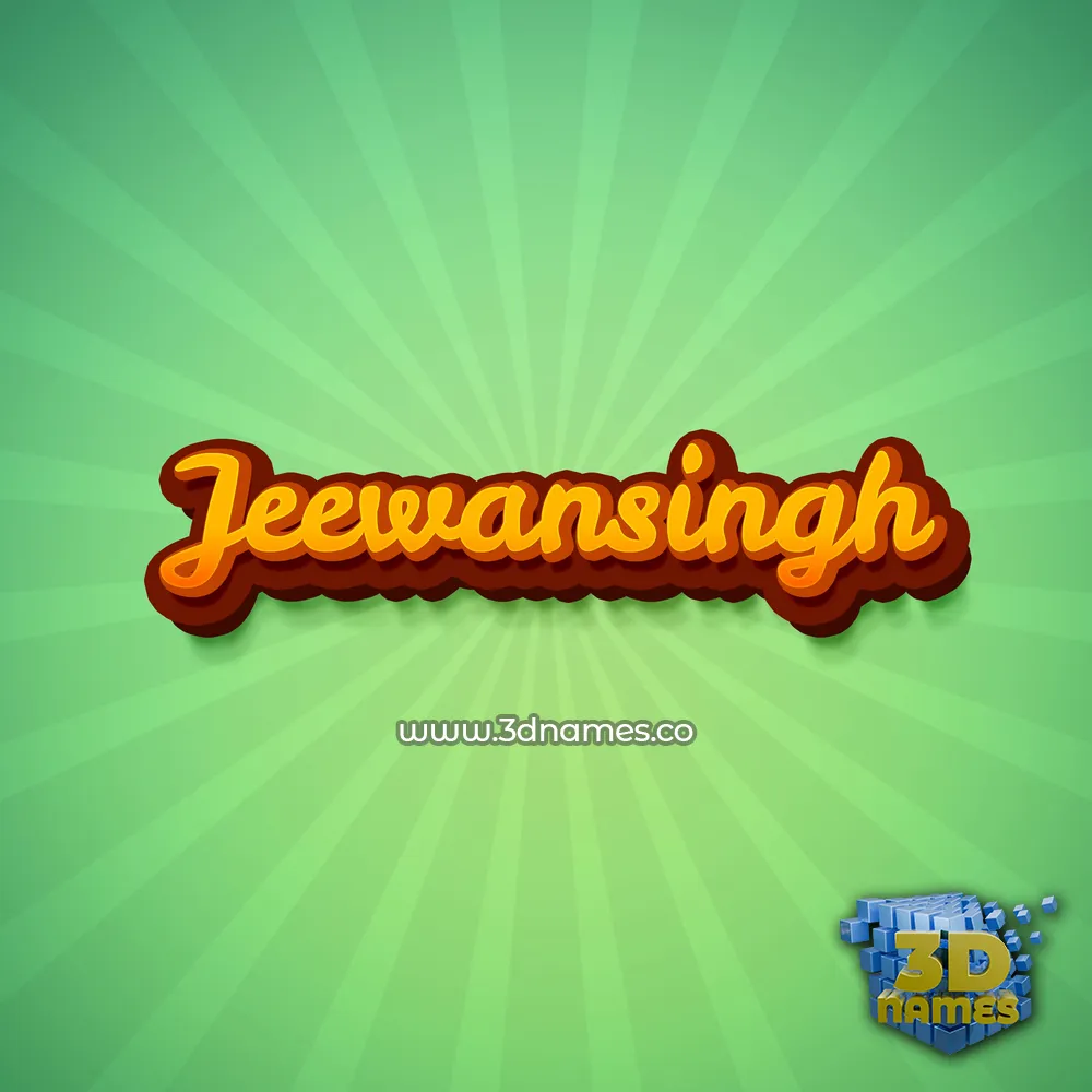 jeewansingh in Green Rays style - 3D name wallpaper