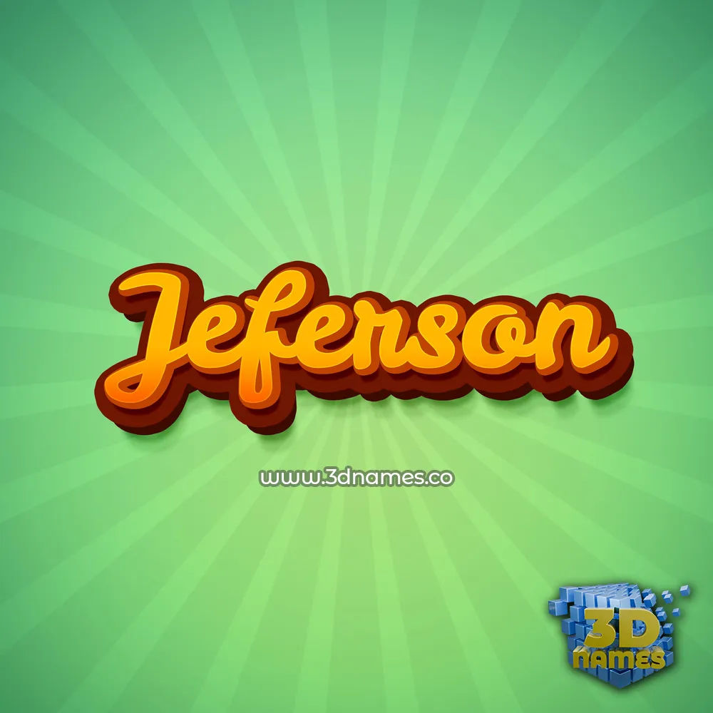 jeferson in Green Rays style - 3D name wallpaper