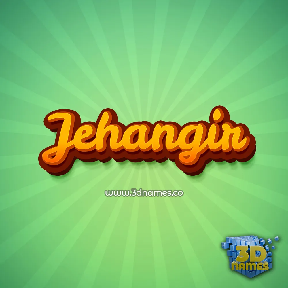 jehangir in Green Rays style - 3D name wallpaper