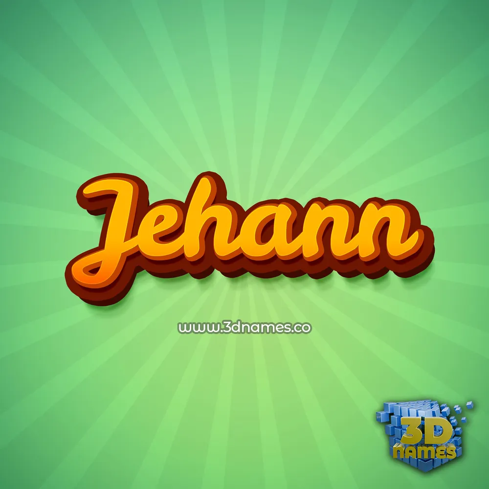 jehann in Green Rays style - 3D name wallpaper