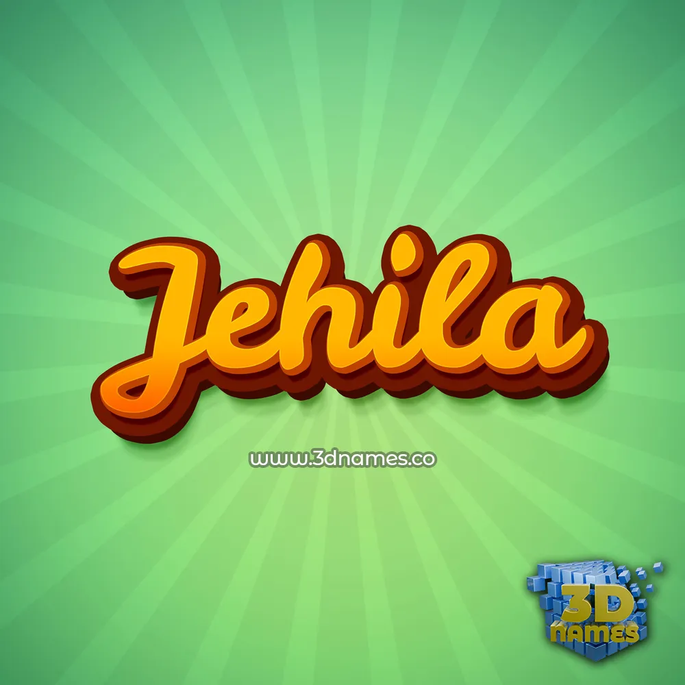 jehila in Green Rays style - 3D name wallpaper
