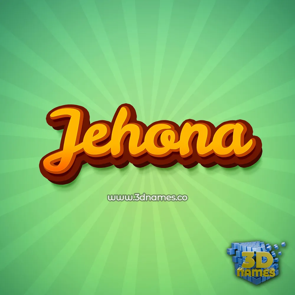 jehona in Green Rays style - 3D name wallpaper
