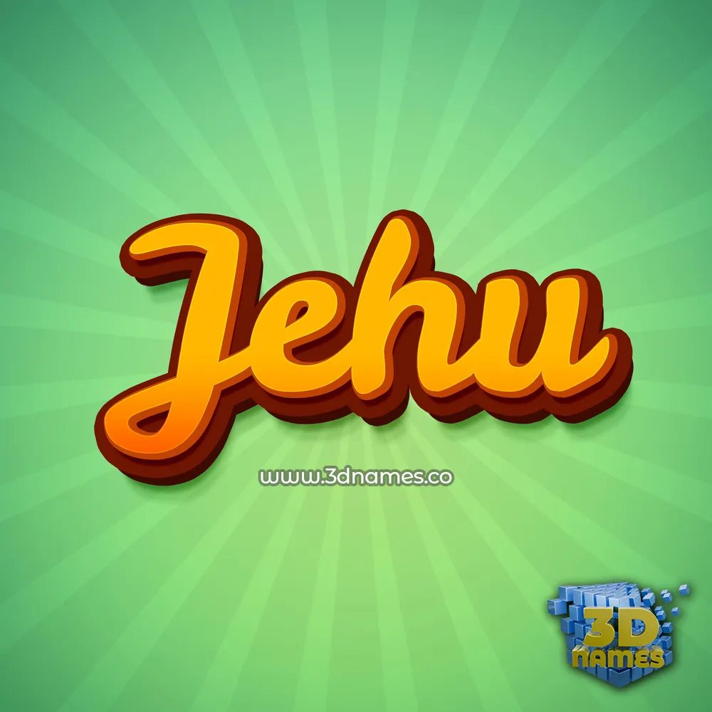 jehu in Green Rays style - 3D name wallpaper