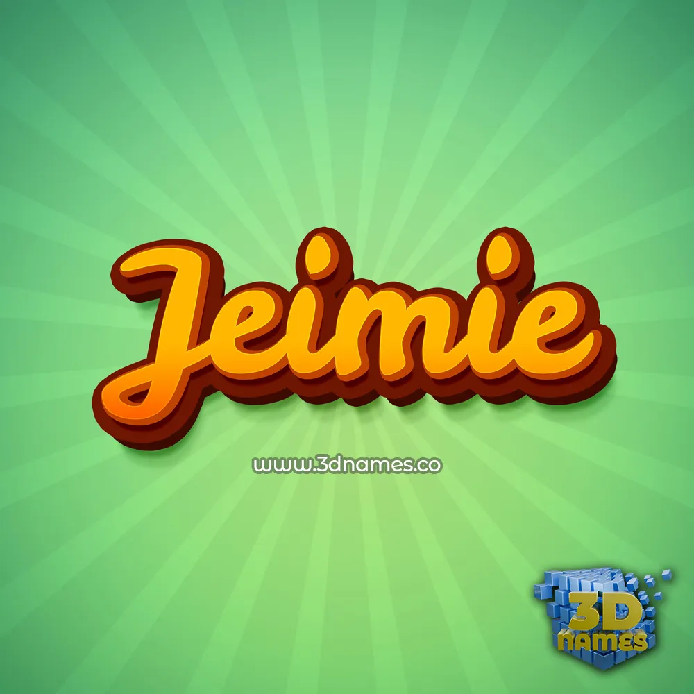 jeimie in Green Rays style - 3D name wallpaper