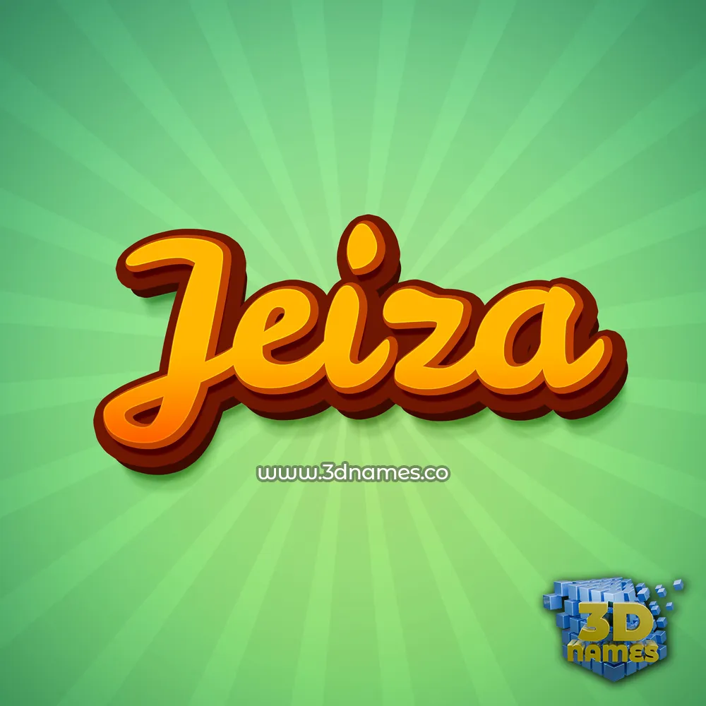 jeiza in Green Rays style - 3D name wallpaper