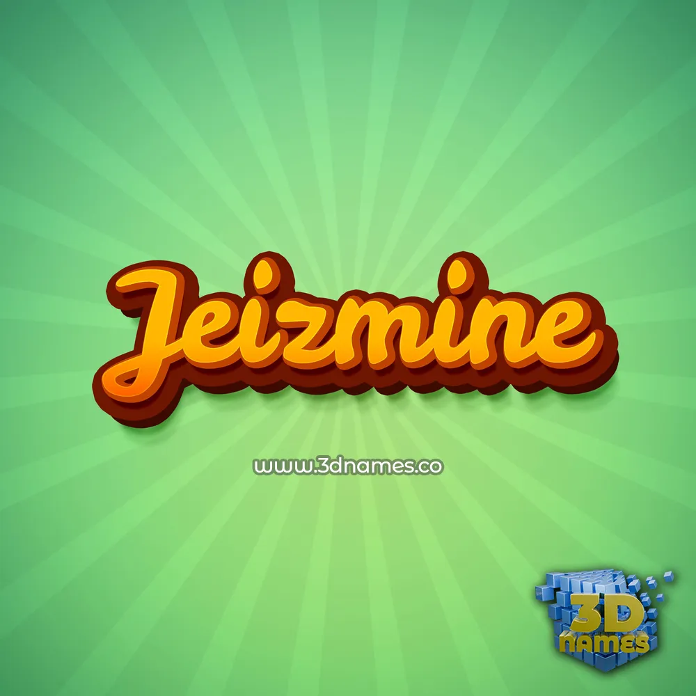 jeizmine in Green Rays style - 3D name wallpaper
