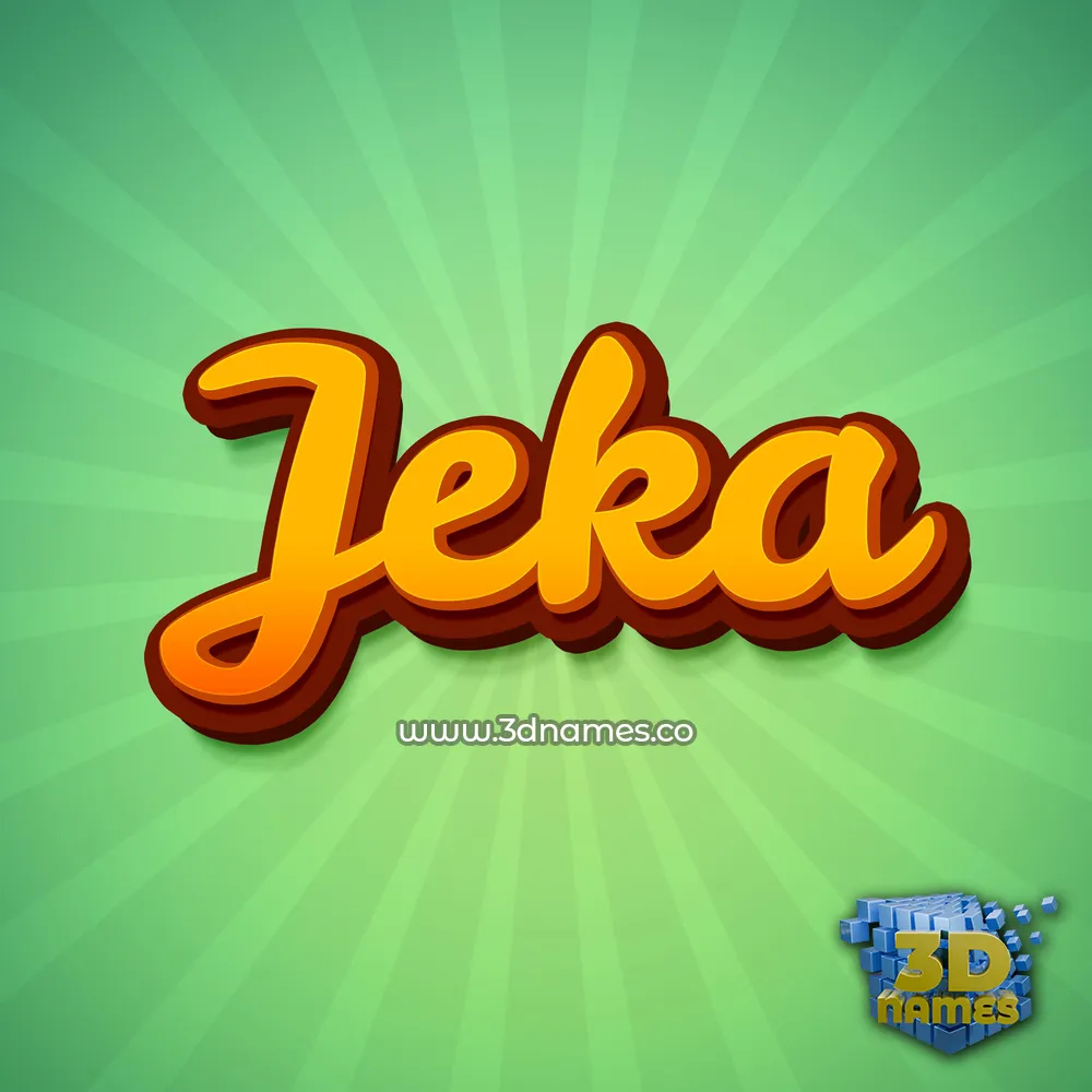 jeka in Green Rays style - 3D name wallpaper