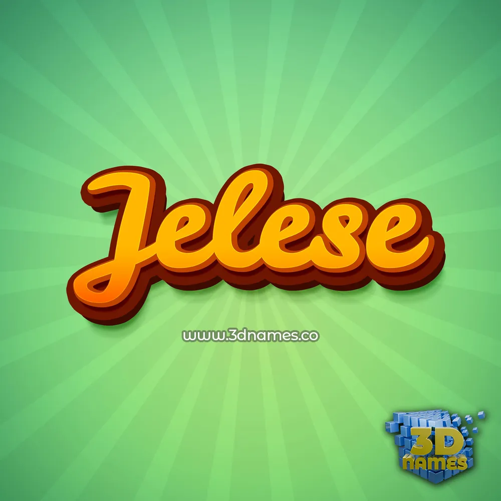 jelese in Green Rays style - 3D name wallpaper