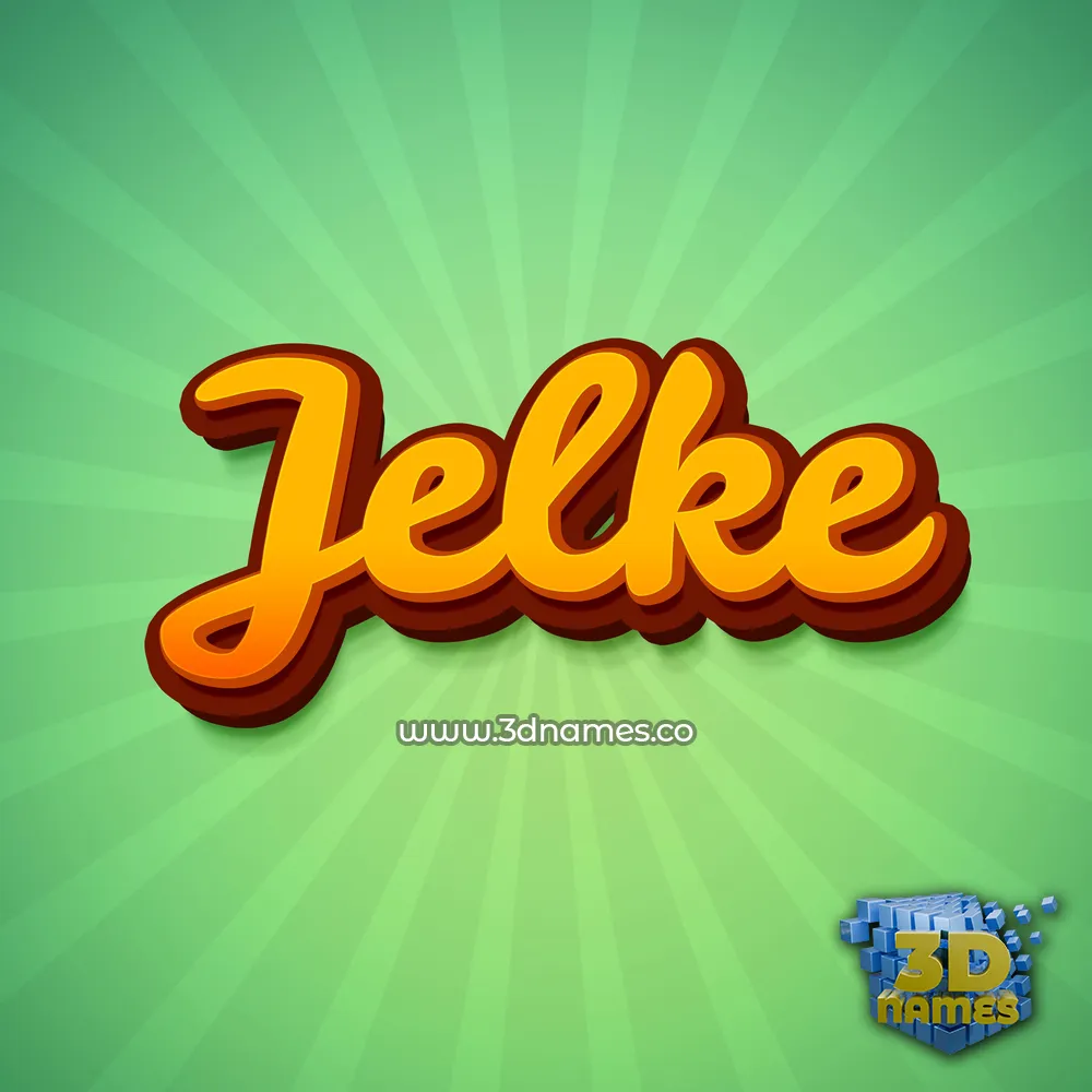 jelke in Green Rays style - 3D name wallpaper