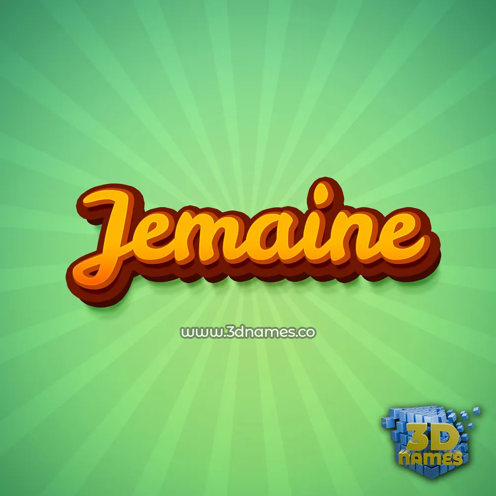 jemaine in Green Rays style - 3D name wallpaper