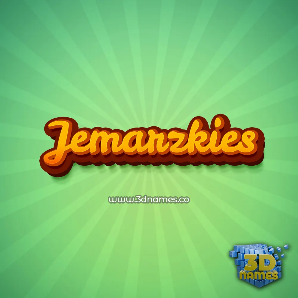 jemarzkies in Green Rays style - 3D name wallpaper