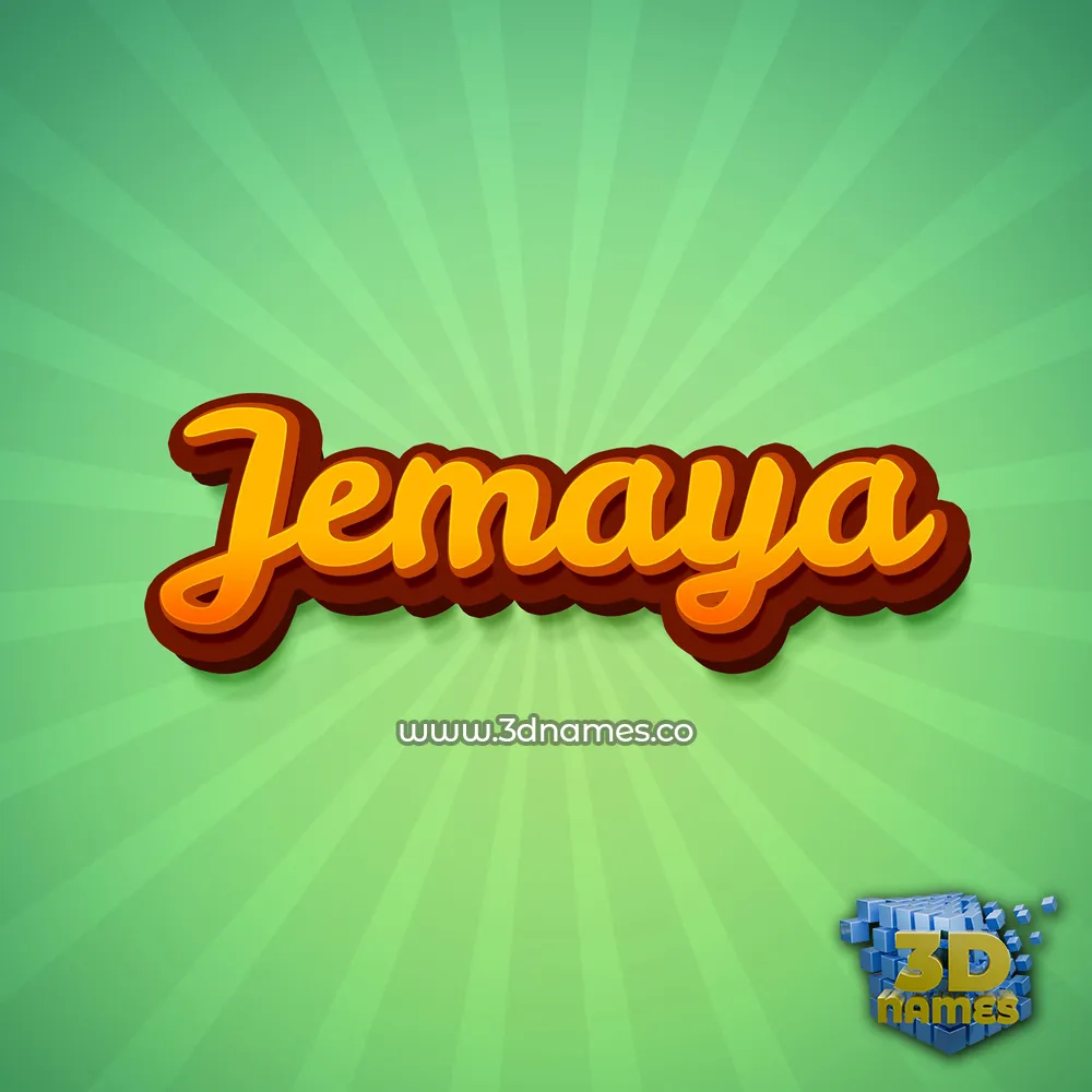 jemaya in Green Rays style - 3D name wallpaper