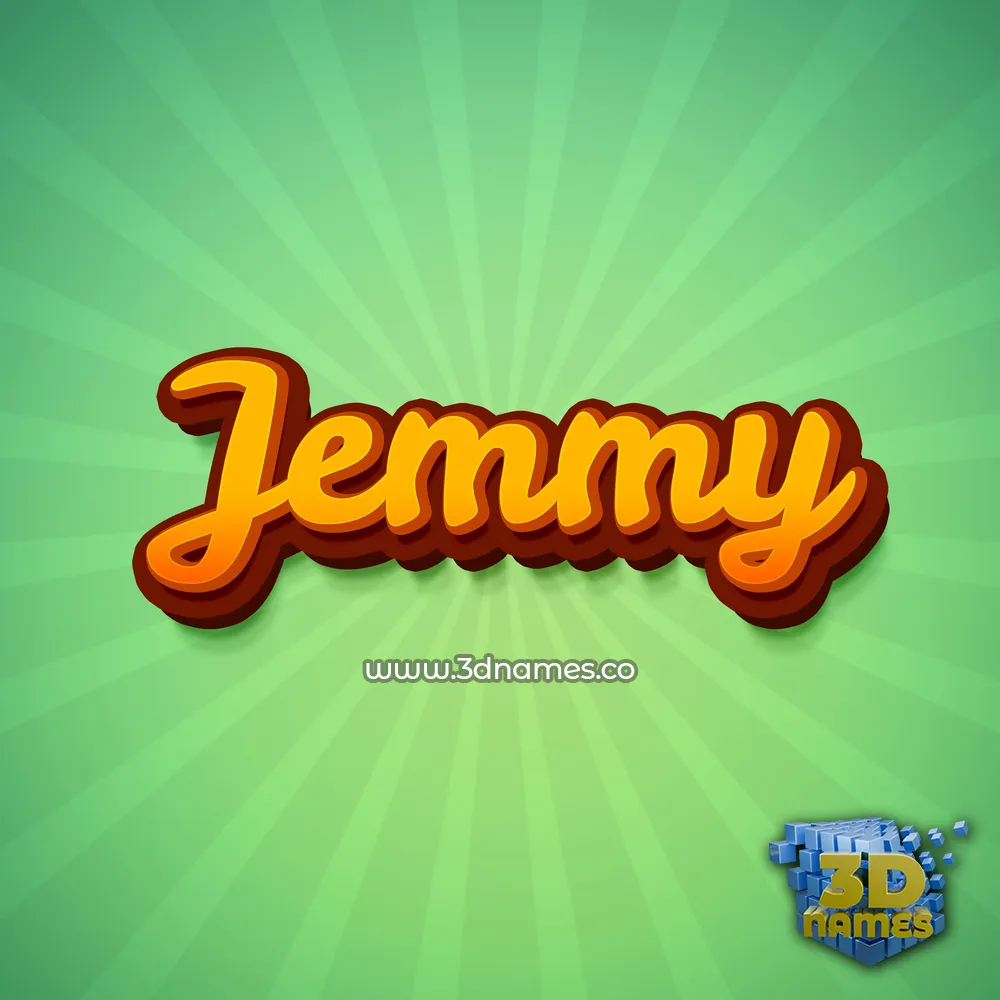 jemmy in Green Rays style - 3D name wallpaper