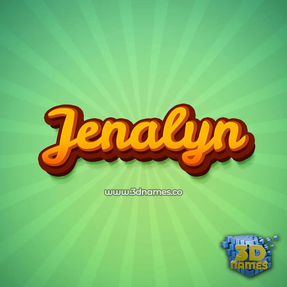 jenalyn in Green Rays style - 3D name wallpaper