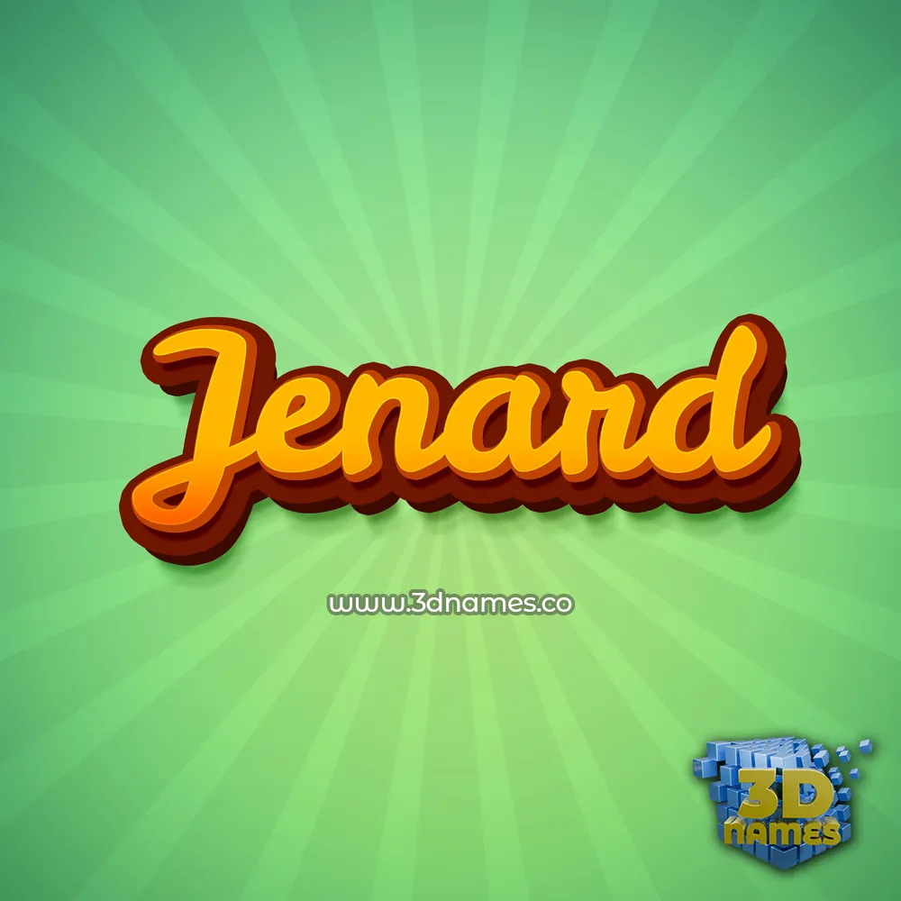 jenard in Green Rays style - 3D name wallpaper